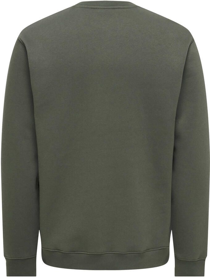 ONLY & SONS regular fit sweater donkergroen - Foto 2