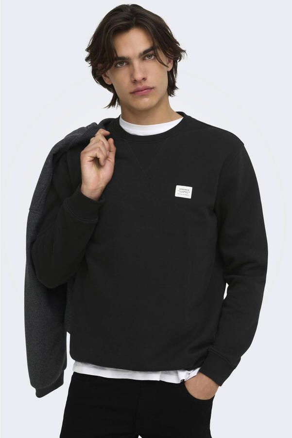ONLY & SONS regular fit sweater zwart - Foto 2