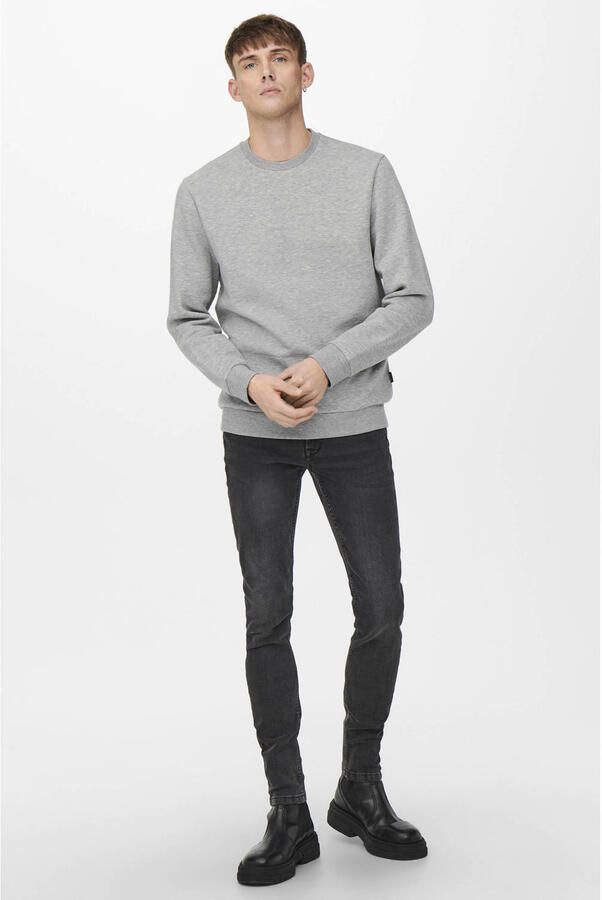 ONLY & SONS sweater ONSCERES (set van 2) Zwart grijs melange - Foto 2