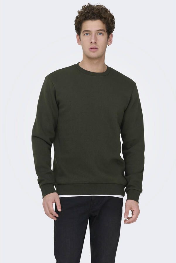 ONLY & SONS regular fit sweater zwart rosin (set van 2) - Foto 3