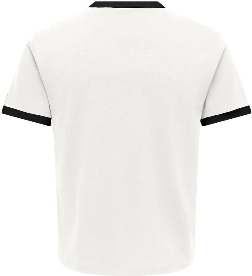 ONLY & SONS regular fit T-shirt cloud dancer zwart