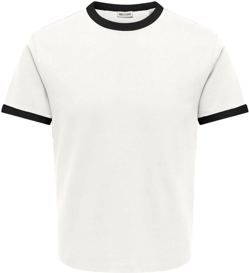 ONLY & SONS regular fit T-shirt cloud dancer zwart - Foto 2