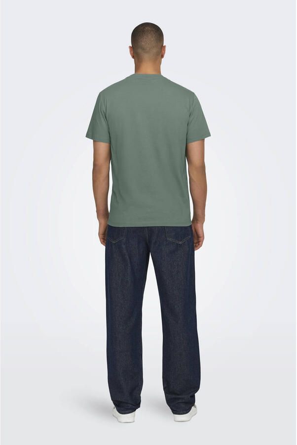 ONLY & SONS Shirt met ronde hals ONSMAX LIFE REG SS STITCH TEE - Foto 2