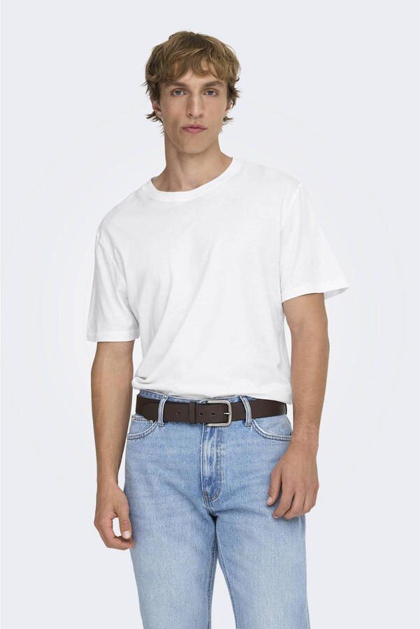 ONLY & SONS Shirt met ronde hals ONSMAX LIFE REG SS STITCH TEE - Foto 3