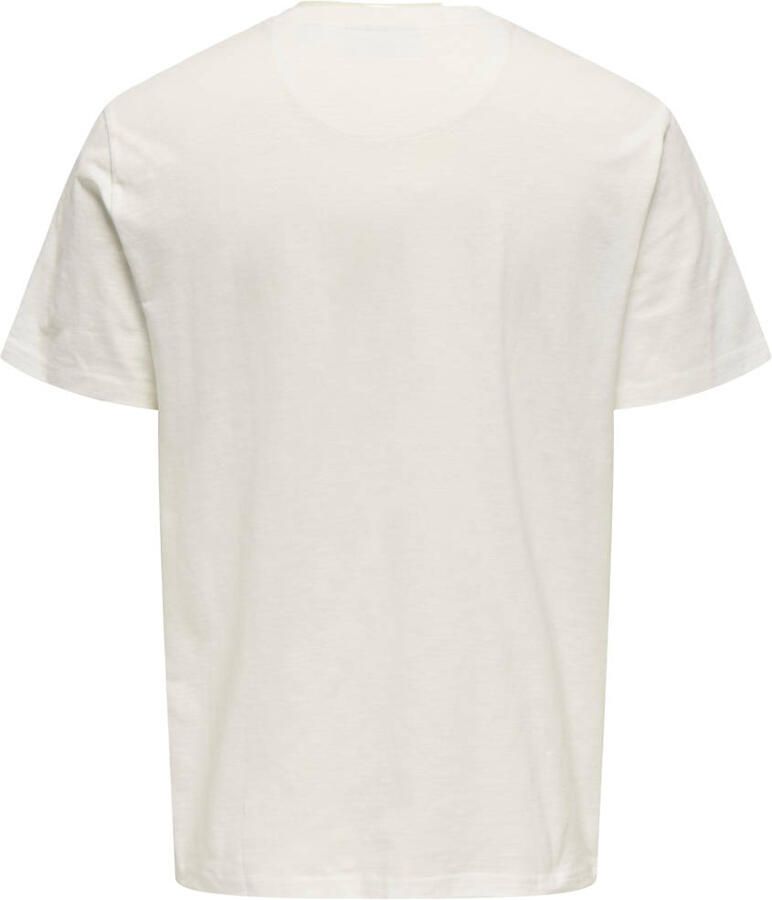 ONLY & SONS Shirt met ronde hals ONSPERRY LIFE REG LEAF POCKETTEE