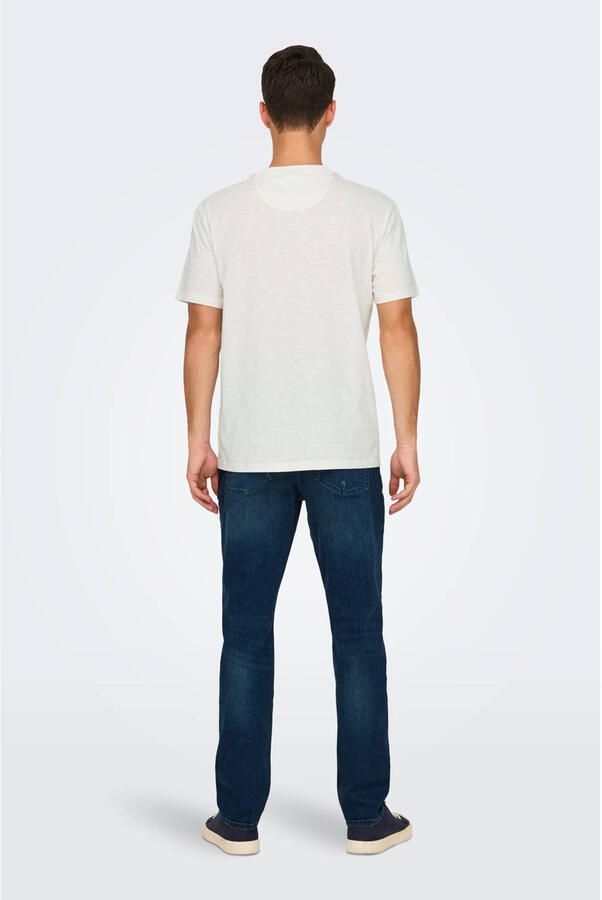 ONLY & SONS Shirt met ronde hals ONSPERRY LIFE REG LEAF POCKETTEE - Foto 2