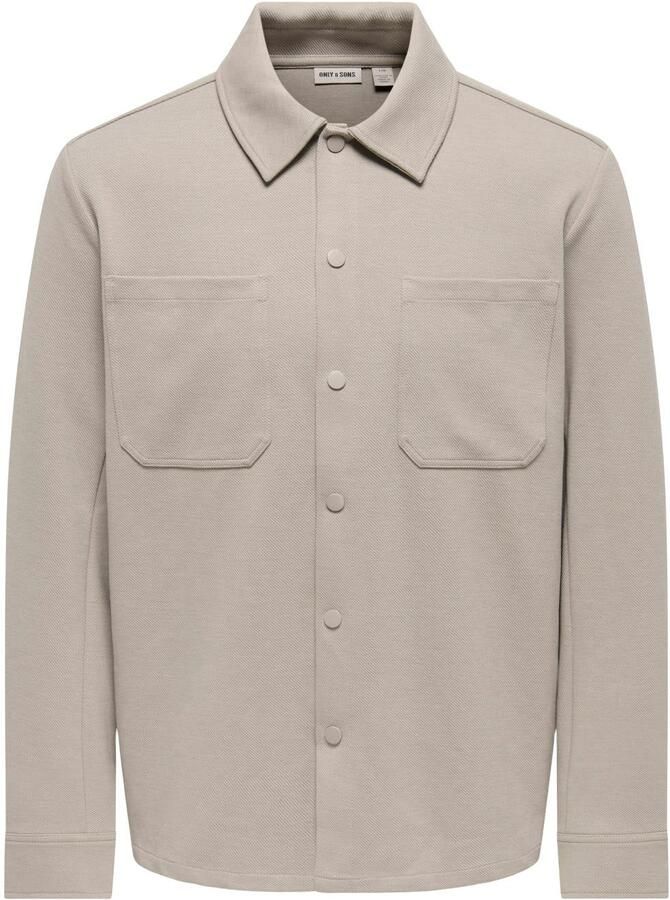 ONLY & SONS regular fit twill overshirt kaki - Foto 2