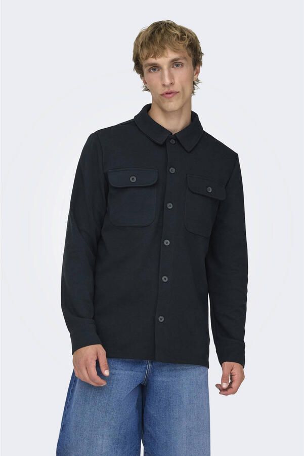 Only & Sons Regular fit overhemdjack met licht structuurmotief model 'NEWKODYL'