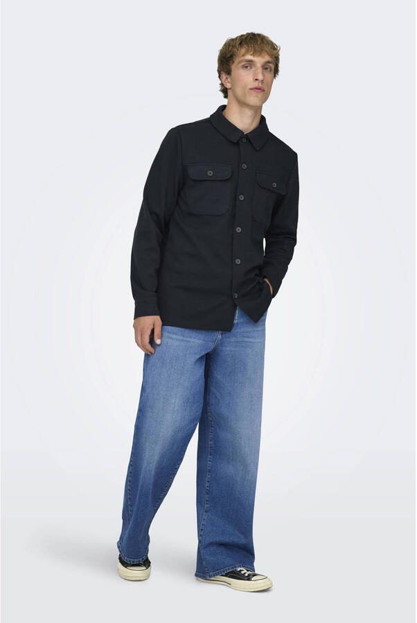 Only & Sons Regular fit overhemdjack met licht structuurmotief model 'NEWKODYL' - Foto 3