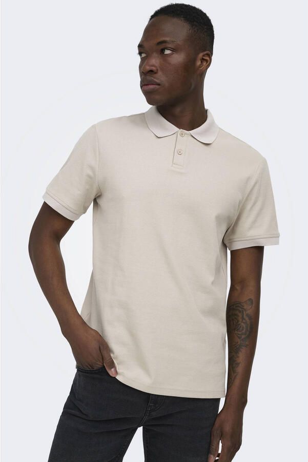 ONLY & SONS regular polo beige - Foto 3