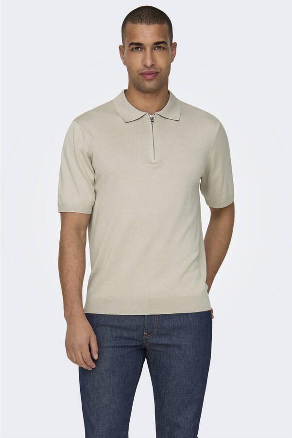 Only & Sons regular fit poloshirt van viscosemix model 'WYLER'