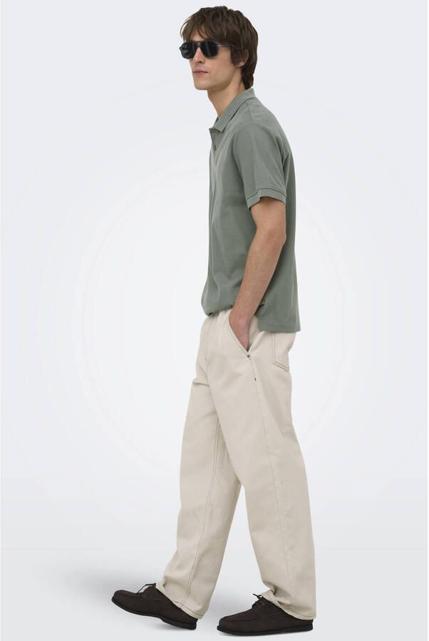 ONLY & SONS regular polo groen - Foto 2
