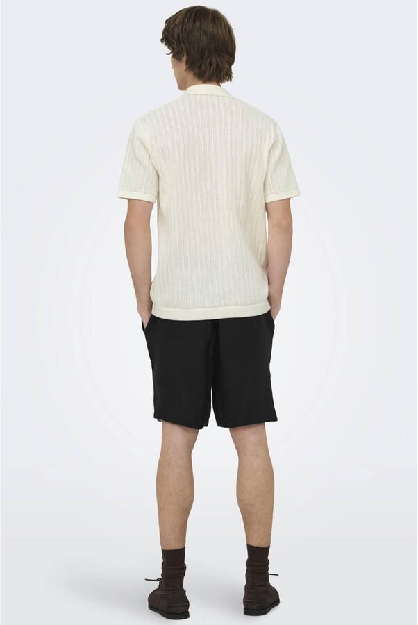 Only & Sons Regular fit poloshirt met broderie anglaise model 'MOON' - Foto 2