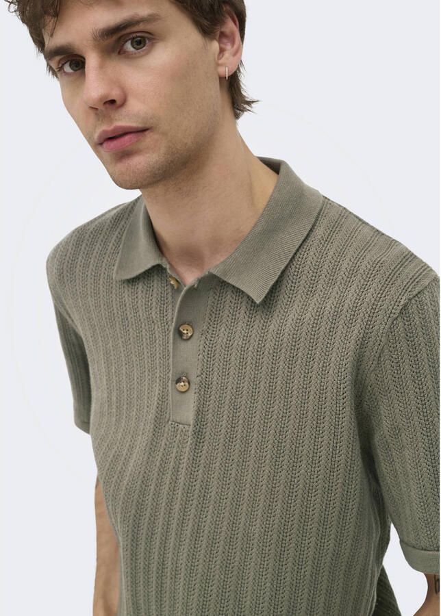 Only & Sons regular fit poloshirt van katoenmix model 'MOON' - Foto 2