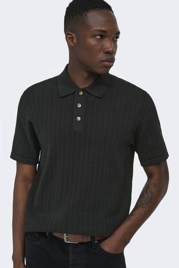 Only & Sons regular fit poloshirt van katoenmix model 'MOON' - Foto 2