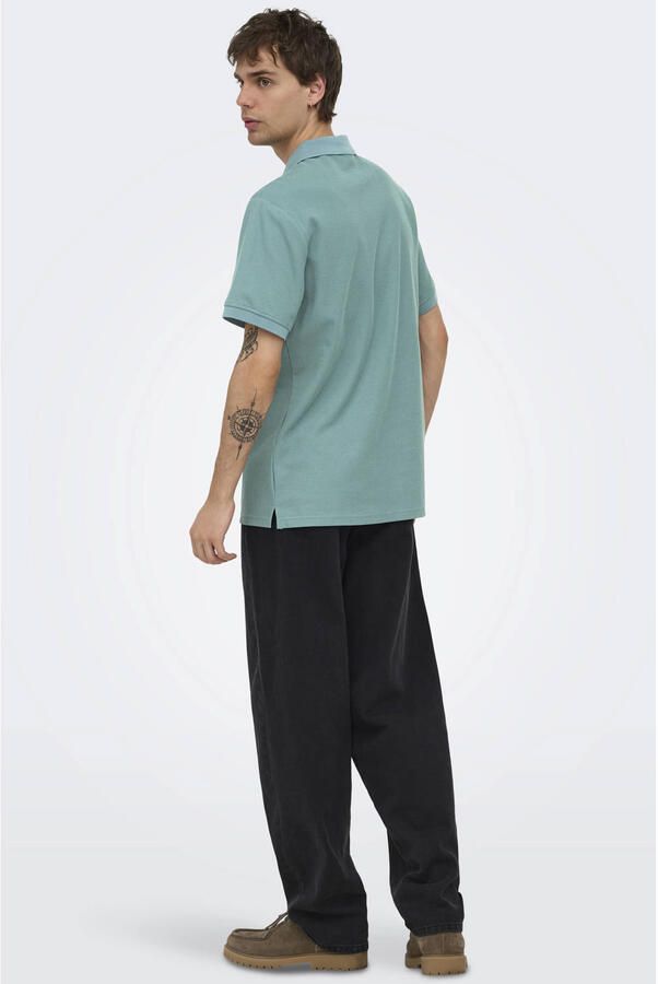 ONLY & SONS regular polo turqoise - Foto 2