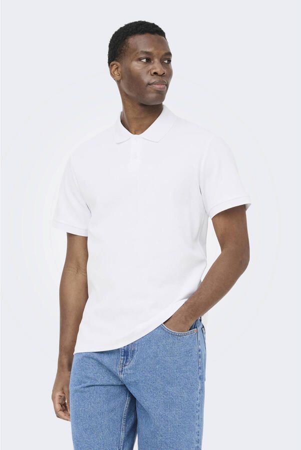 ONLY & SONS regular polo wit