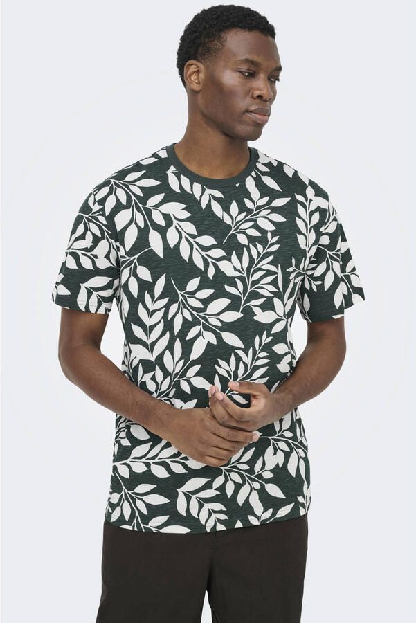 Only & Sons Perry Life Regular Leaf AOP Shirt Heren - Foto 3