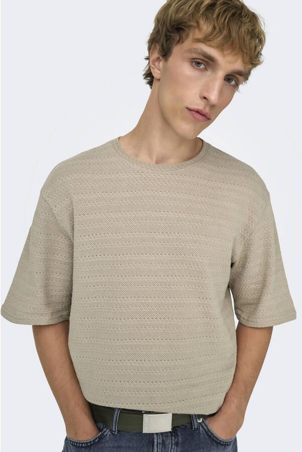Only & Sons T-shirt met broderie anglaise model 'GIVO' - Foto 3