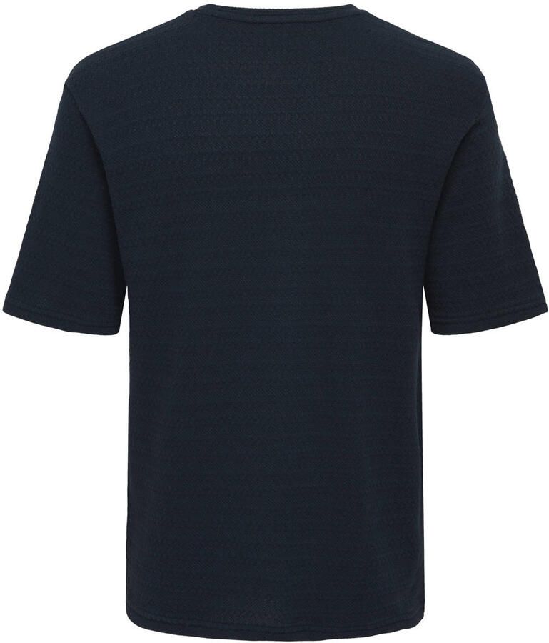 ONLY & SONS regular T-shirt met ingebreid patroon
