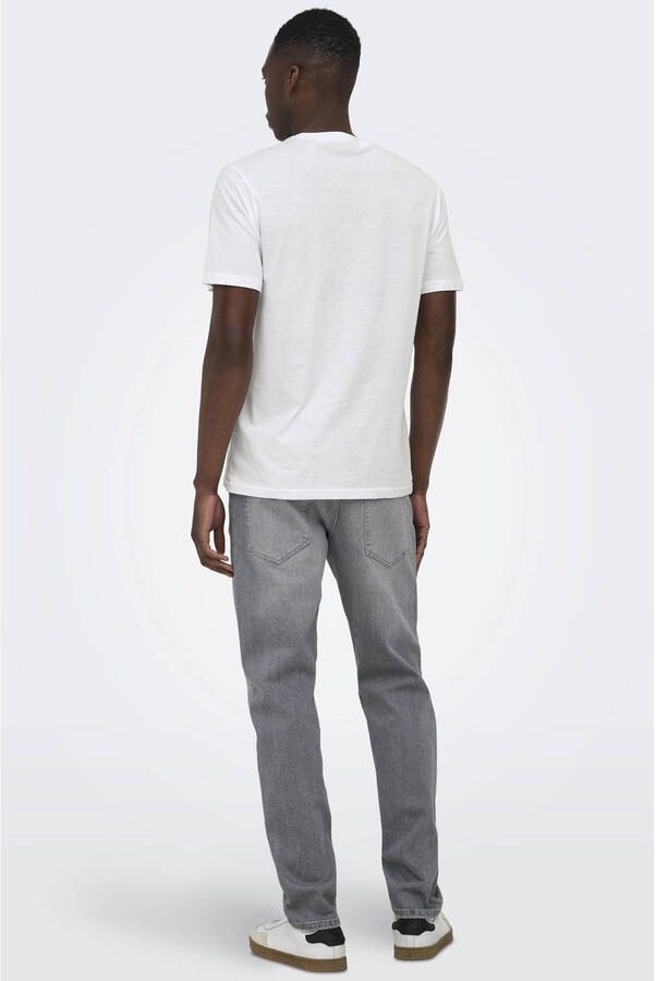 ONLY & SONS regular T-shirt wit - Foto 3