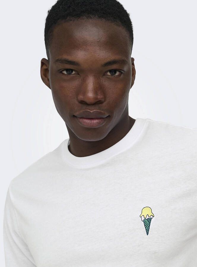ONLY & SONS regular T-shirt wit - Foto 2