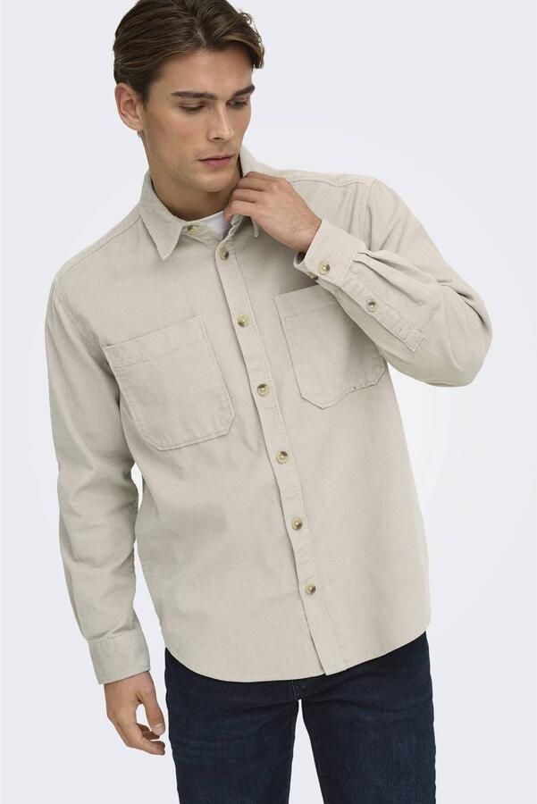 Only & Sons Relaxed fit vrijetijdsoverhemd met structuurmotief model 'ALP'
