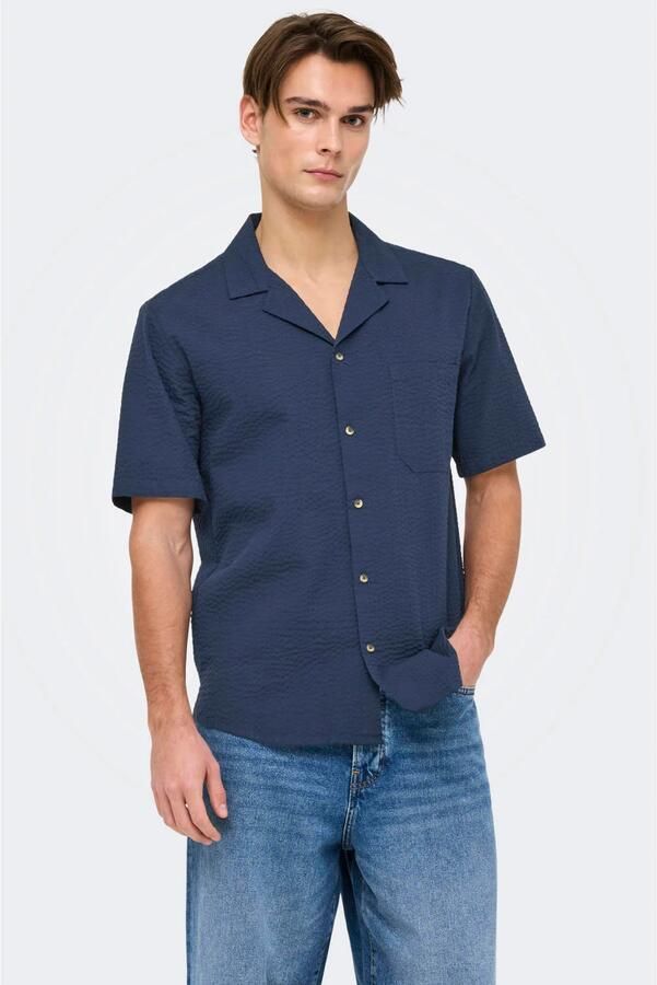 Only & Sons Overhemd Korte Mouw Only & Sons ONSEYE RESORT SEERS 0009 SHIRT NOOS 22030342