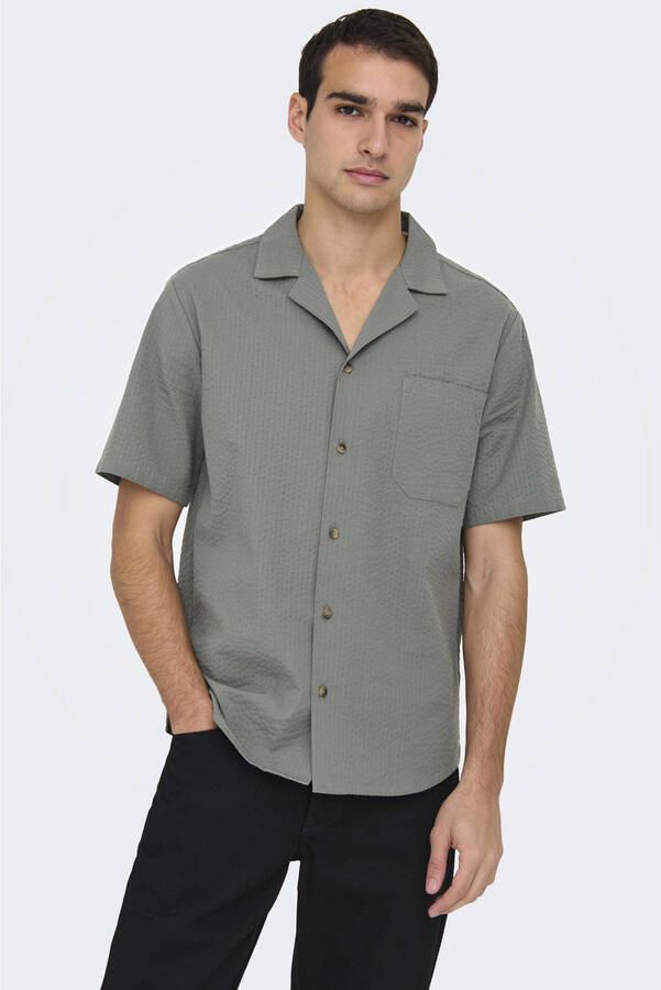 ONLY & SONS Overhemd met korte mouwen ONSEYE RESORT SEERS 0009 SHIRT NOOS
