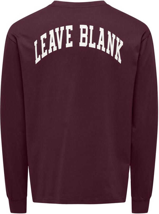 ONLY & SONS relaxed fit longsleeve met backprint fig - Foto 2