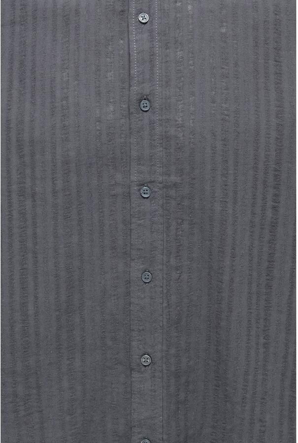 ONLY & SONS relaxed fit overhemd met linnen grijs - Foto 2