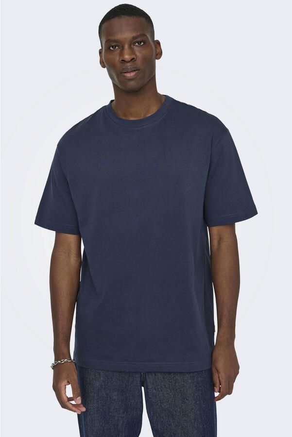 Only & Sons relaxed fit T-shirt van puur katoen model 'FRED LIFE'