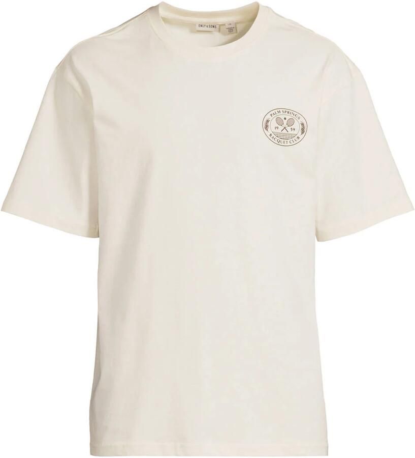 Only & Sons relaxed fit T-shirt van puur katoen model 'CAP' - Foto 2