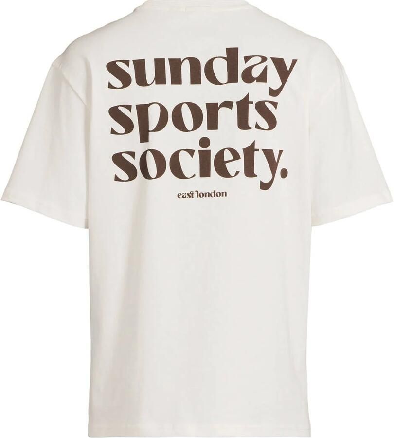 ONLY & SONS relaxed fit T-shirt met backprint wit