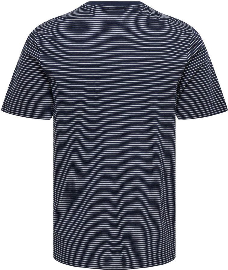 ONLY & SONS relaxed gestreepte T-shirt donkerblauw - Foto 2