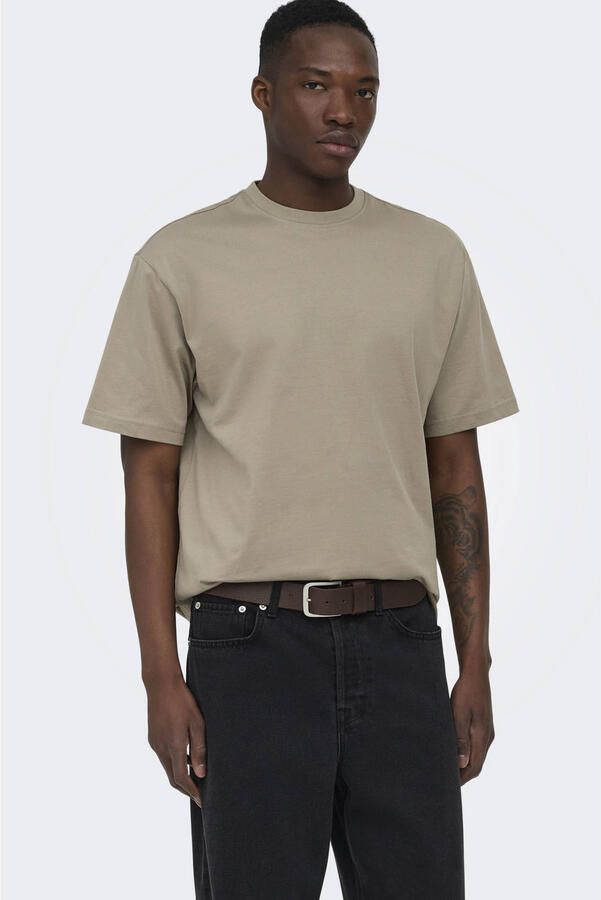 ONLY & SONS relaxed T-shirt beige - Foto 3