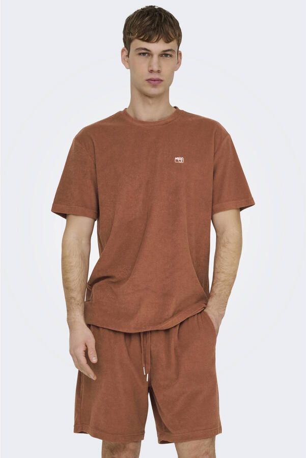 ONLY & SONS relaxed T-shirt brique