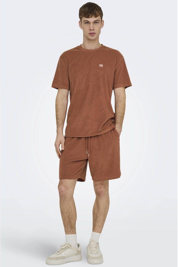 ONLY & SONS relaxed T-shirt brique - Foto 2