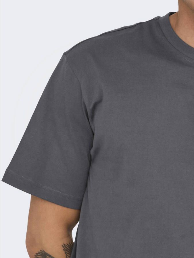 Only & Sons relaxed fit T-shirt van puur katoen model 'FRED LIFE' - Foto 2