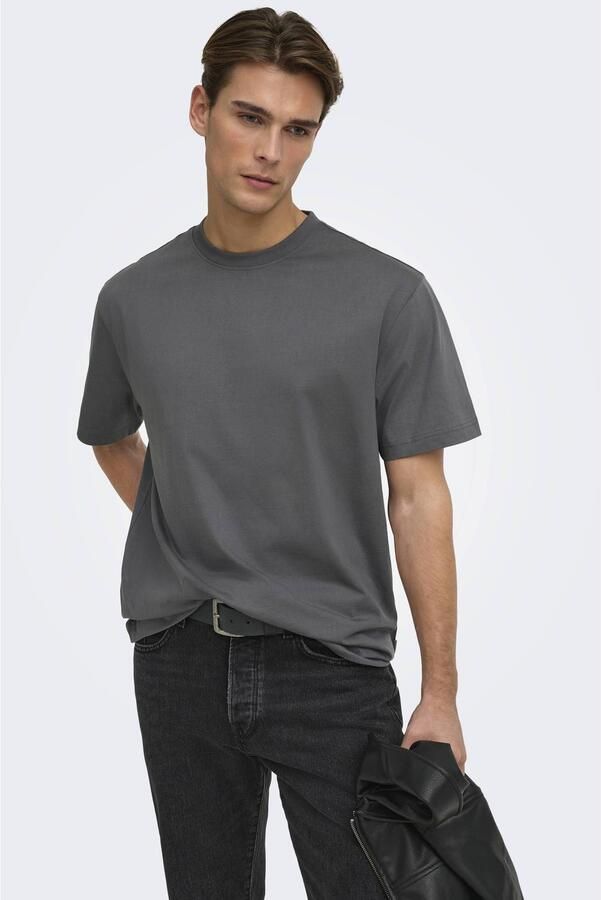 Only & Sons relaxed fit T-shirt van puur katoen model 'FRED LIFE' - Foto 2