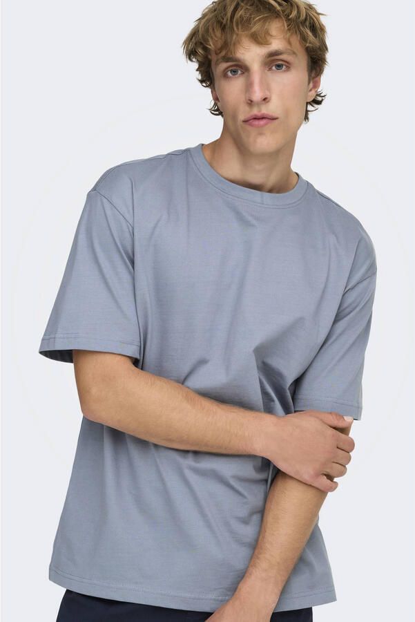 Only & Sons relaxed fit T-shirt van puur katoen model 'FRED LIFE' - Foto 3
