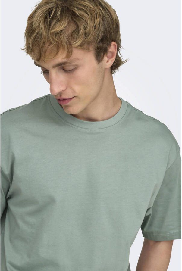 Only & Sons relaxed fit T-shirt van puur katoen model 'FRED LIFE' - Foto 2