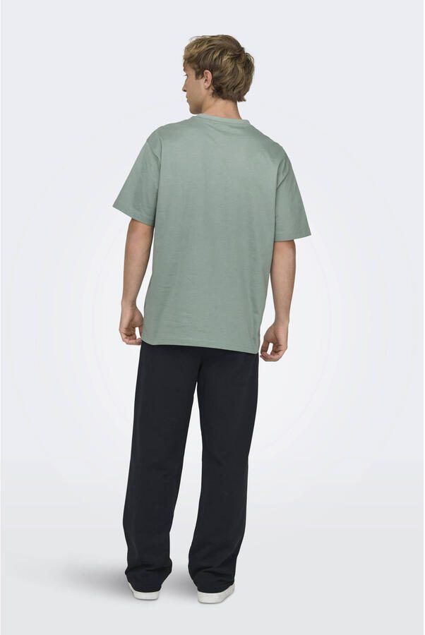 Only & Sons relaxed fit T-shirt van puur katoen model 'FRED LIFE' - Foto 3