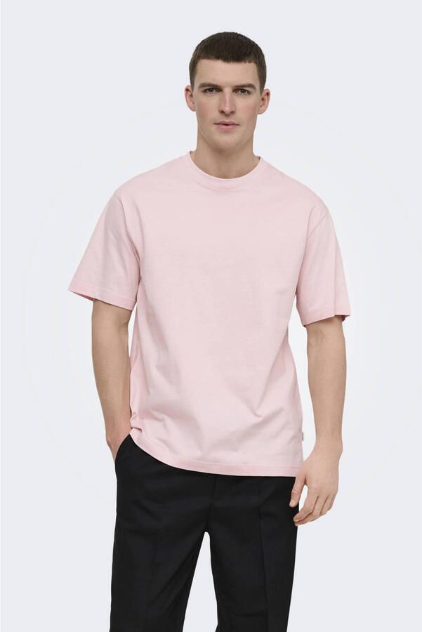 ONLY & SONS relaxed T-shirt lichtroze