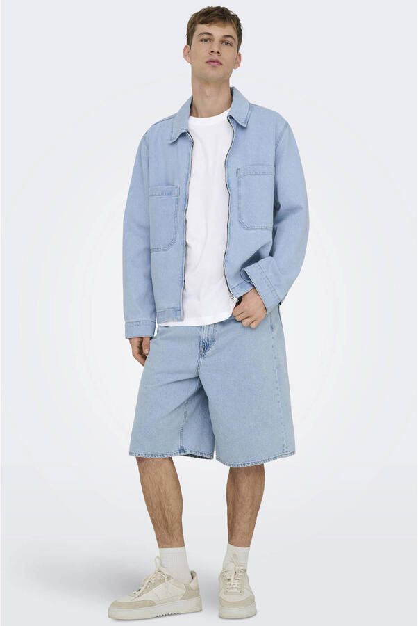 ONLY & SONS relaxed T-shirt met backprint wit - Foto 3