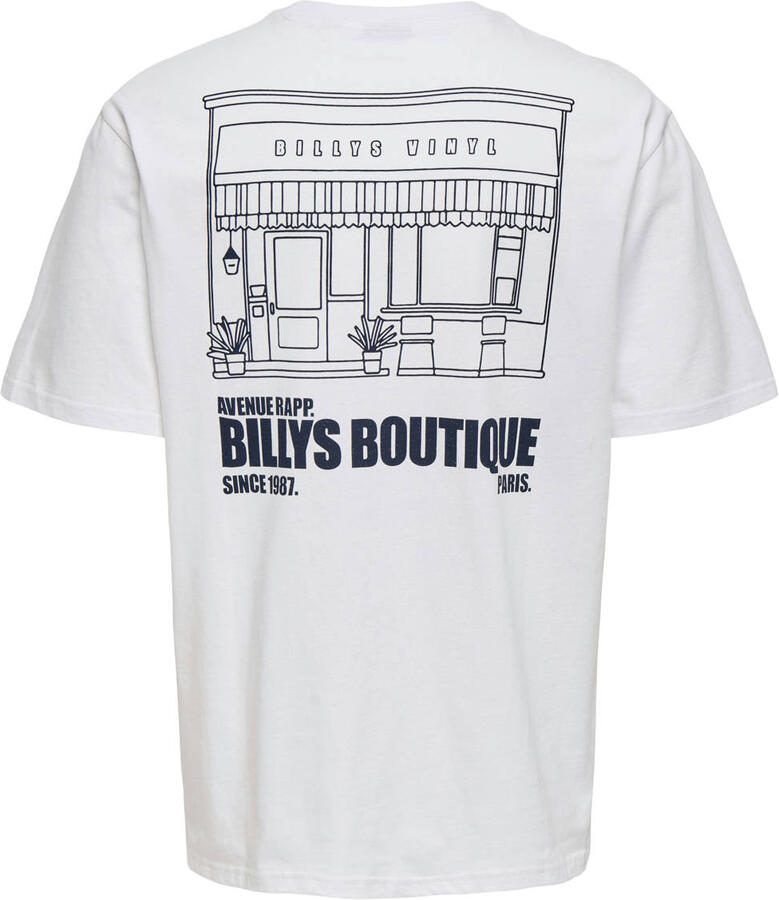 ONLY & SONS relaxed T-shirt met backprint wit - Foto 2