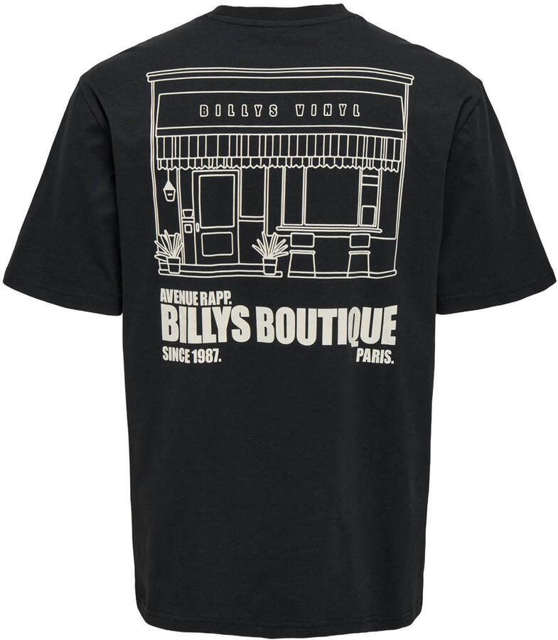 ONLY & SONS relaxed T-shirt met backprint zwart - Foto 2