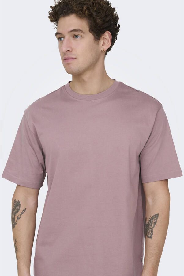 Only & Sons relaxed fit T-shirt van puur katoen model 'FRED LIFE'