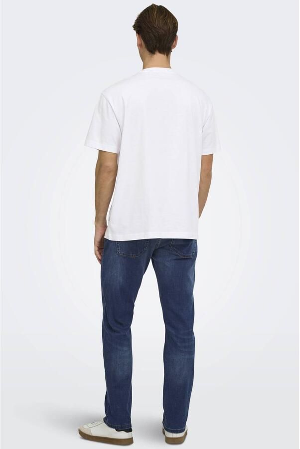 Only & Sons Ontspannen T-shirt met korte mouwen voor mannen White Heren - Foto 2