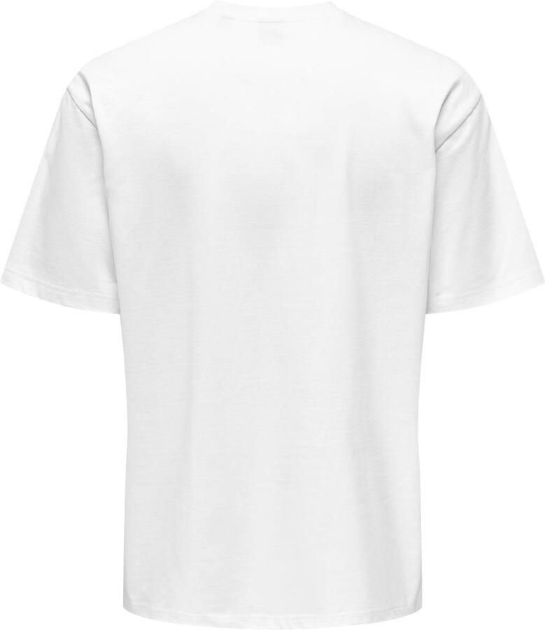 Only & Sons Ontspannen T-shirt met korte mouwen voor mannen White Heren - Foto 2